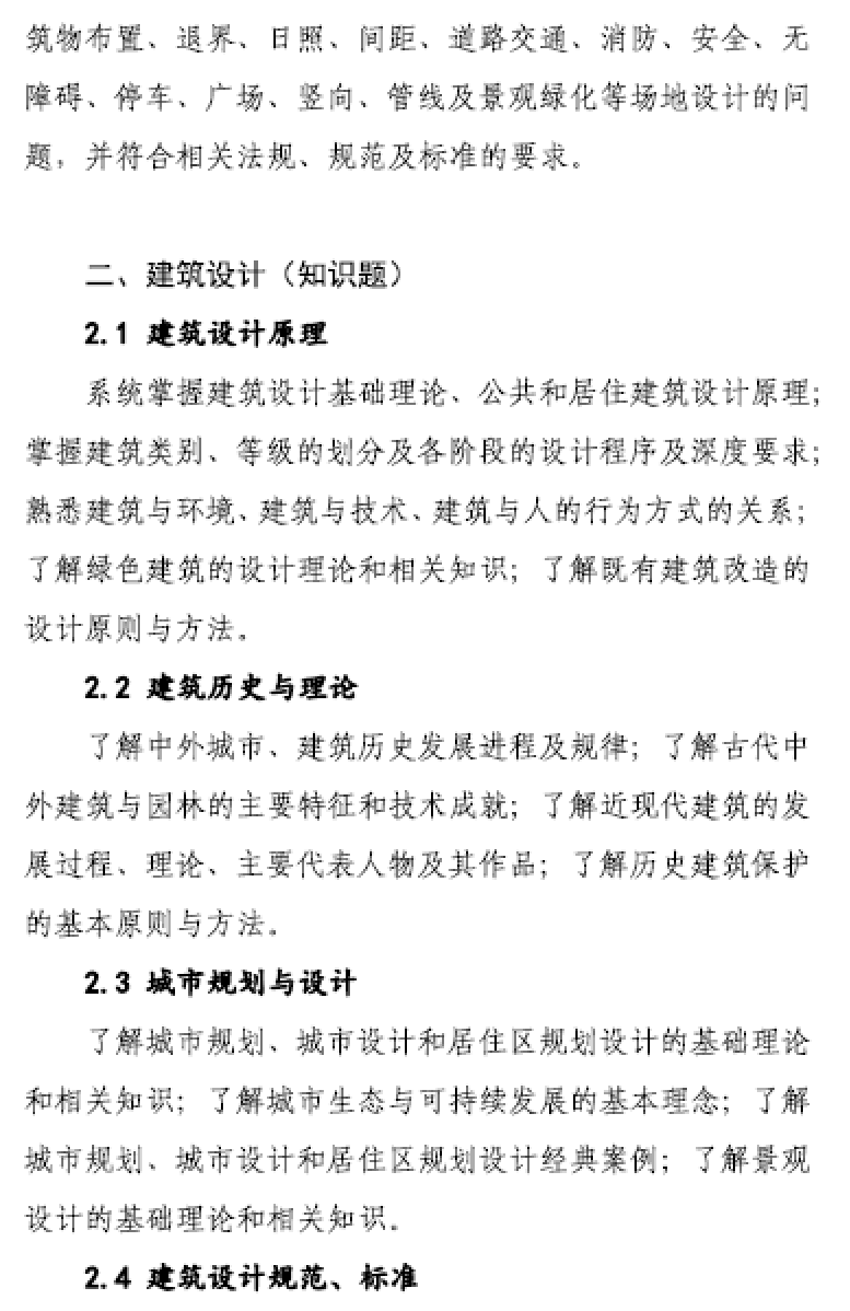 大事件！9門變6門！一級注冊建筑師考試大綱（21版）發(fā)布，2023年執(zhí)行！